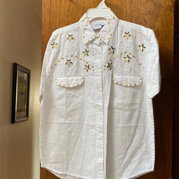 Brand new denim short sleeve shirt - Picture 2 of 7